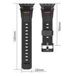 不鏽鋼連接器直紋 TPU 錶帶，適用於 Apple Watch 46mm / 49mm / 45mm / 44mm
