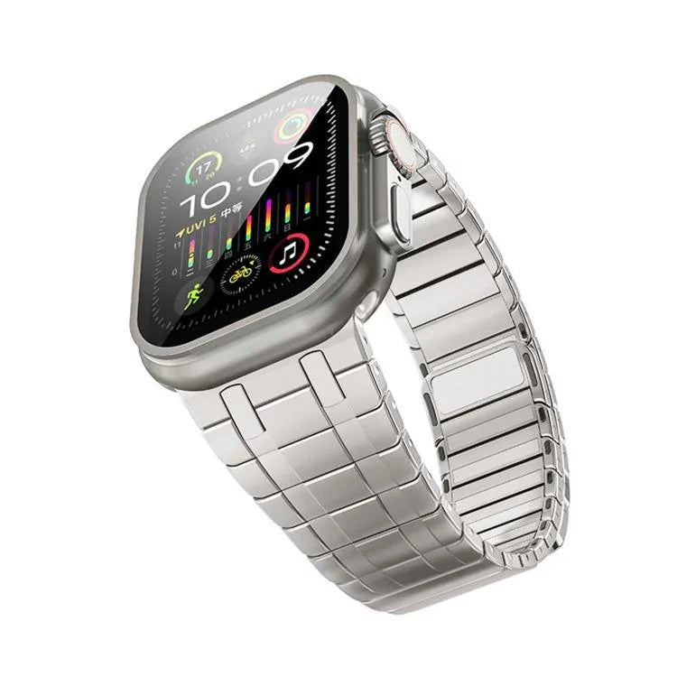 單珠磁性米蘭不鏽鋼錶帶，適用於 Apple Watch 46mm / 49mm / 45mm / 44mm
