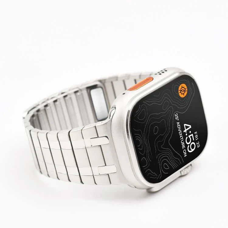 單珠磁性米蘭不鏽鋼錶帶，適用於 Apple Watch 46mm / 49mm / 45mm / 44mm
