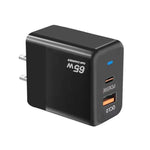 GaN PD 45W + QC3.0 USB 完全相容協議充電器，適用 MacBook，美規插頭，美規插頭