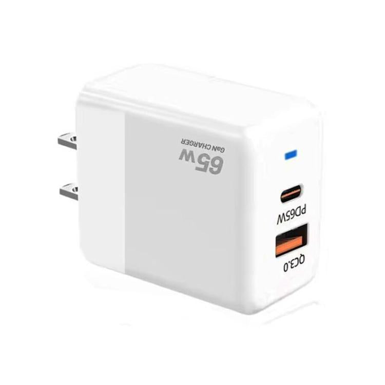 GaN PD 45W + QC3.0 USB 完全相容協議充電器，適用 MacBook，美規插頭，美規插頭