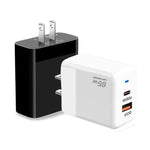 GaN PD 45W + QC3.0 USB 完全相容協議充電器，適用 MacBook，美規插頭，美規插頭
