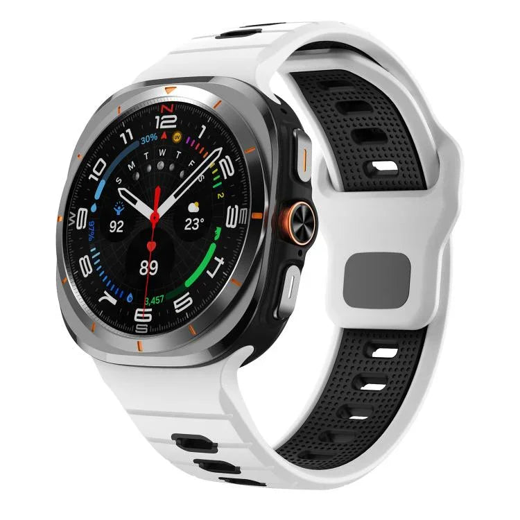 橫條紋反扣矽膠錶帶，適用 Samsung Galaxy Watch Ultra 47mm / Ultra 2025