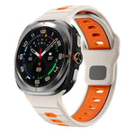 Horizontal Stripes Reverse Buckle Silicone Watch Band, For Samsung Galaxy Watch Ultra 47mm / Ultra 2025