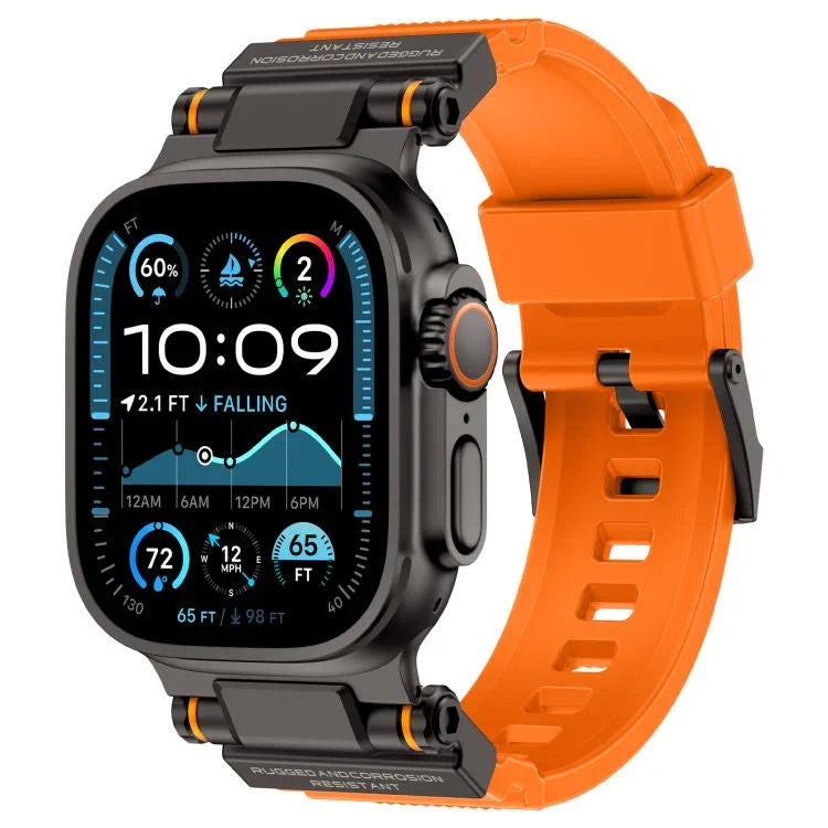 Kalebol 戶外探險者金屬連接器 TPU 錶帶，適用於 Apple Watch 46mm / 49mm / 45mm / 44mm