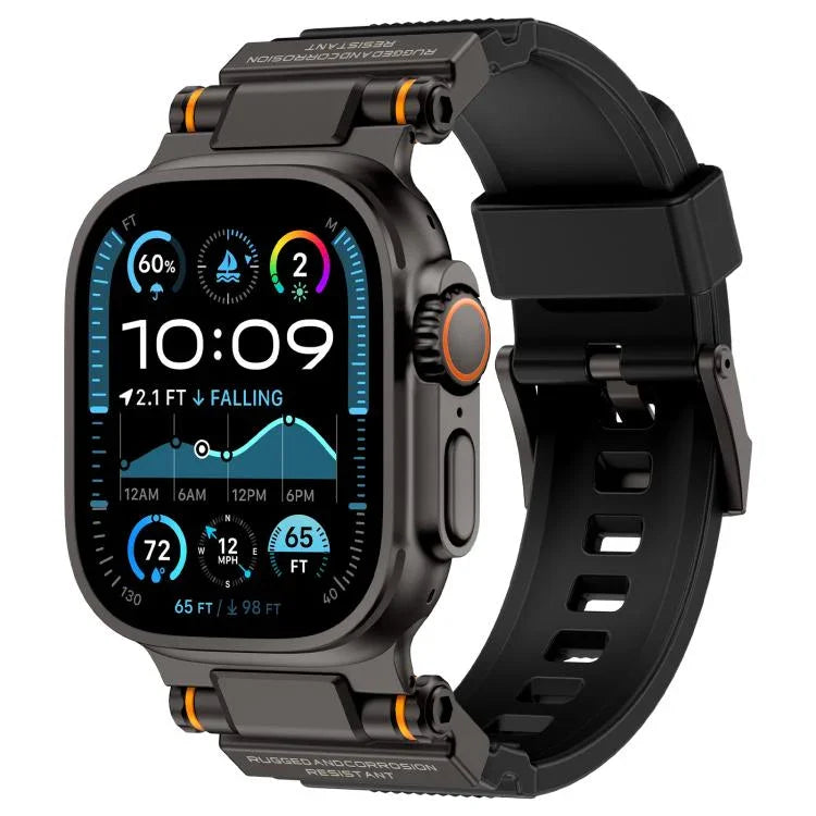 Kalebol 戶外探險者金屬連接器 TPU 錶帶，適用於 Apple Watch 46mm / 49mm / 45mm / 44mm