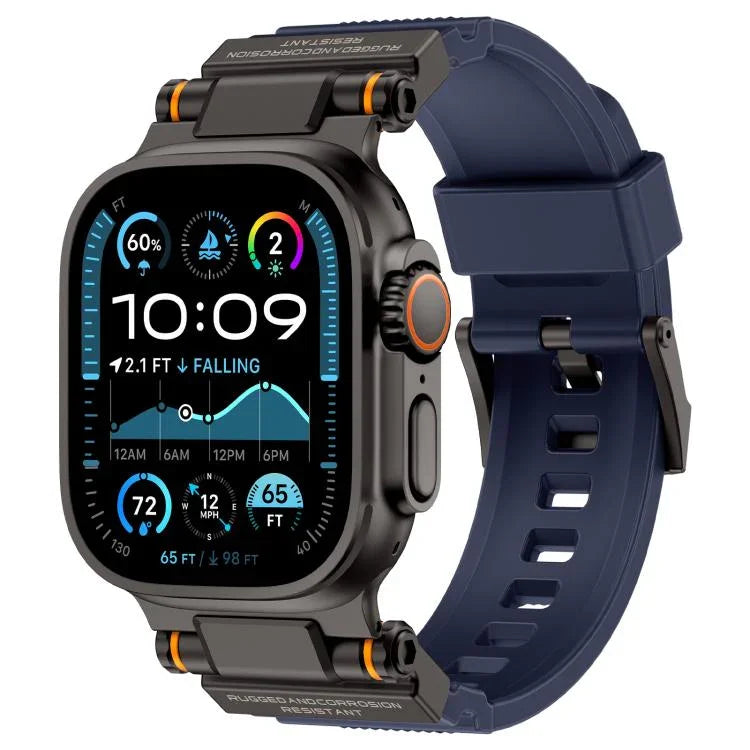 Kalebol 戶外探險者金屬連接器 TPU 錶帶，適用於 Apple Watch 46mm / 49mm / 45mm / 44mm