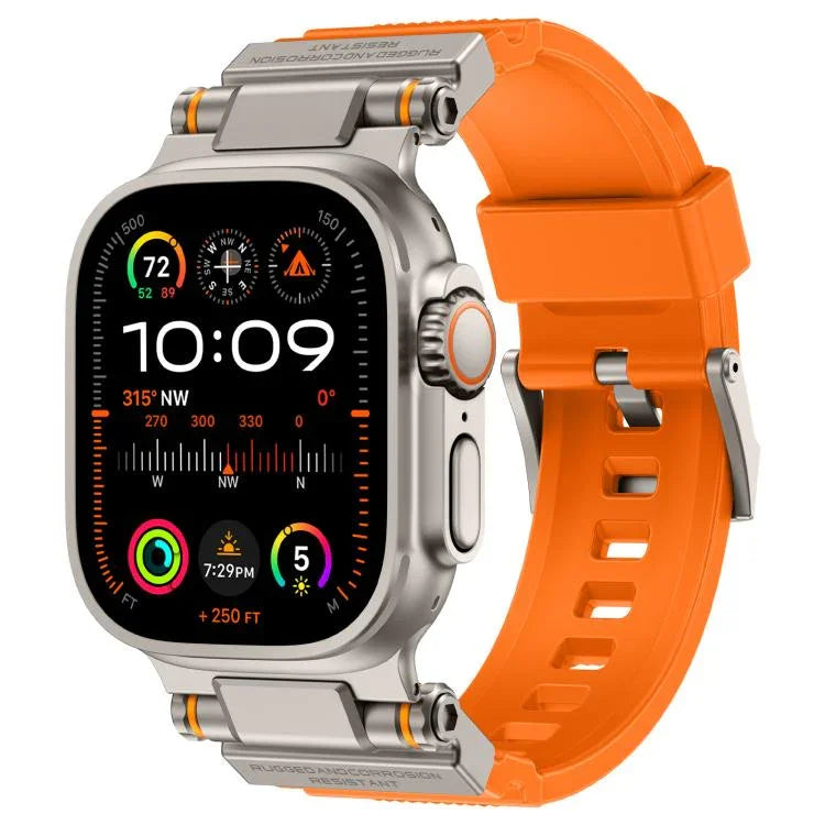 Kalebol 戶外探險者金屬連接器 TPU 錶帶，適用於 Apple Watch 46mm / 49mm / 45mm / 44mm