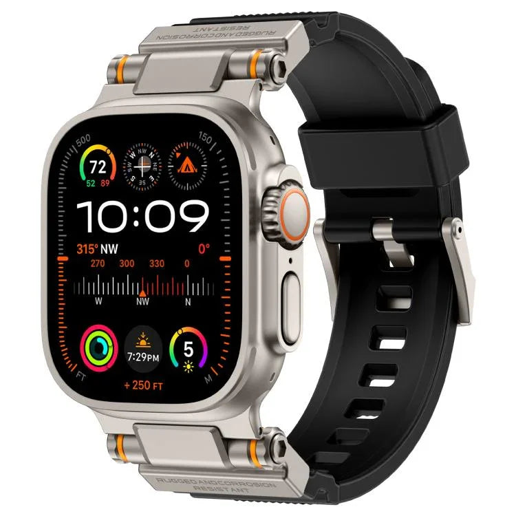 Kalebol 戶外探險者金屬連接器 TPU 錶帶，適用於 Apple Watch 46mm / 49mm / 45mm / 44mm