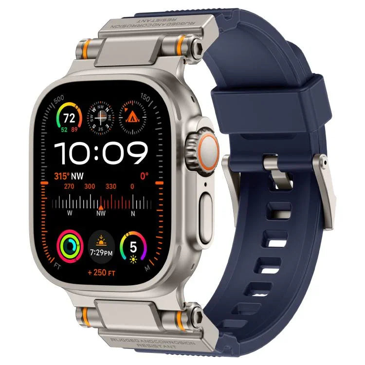 Kalebol 戶外探險者金屬連接器 TPU 錶帶，適用於 Apple Watch 46mm / 49mm / 45mm / 44mm