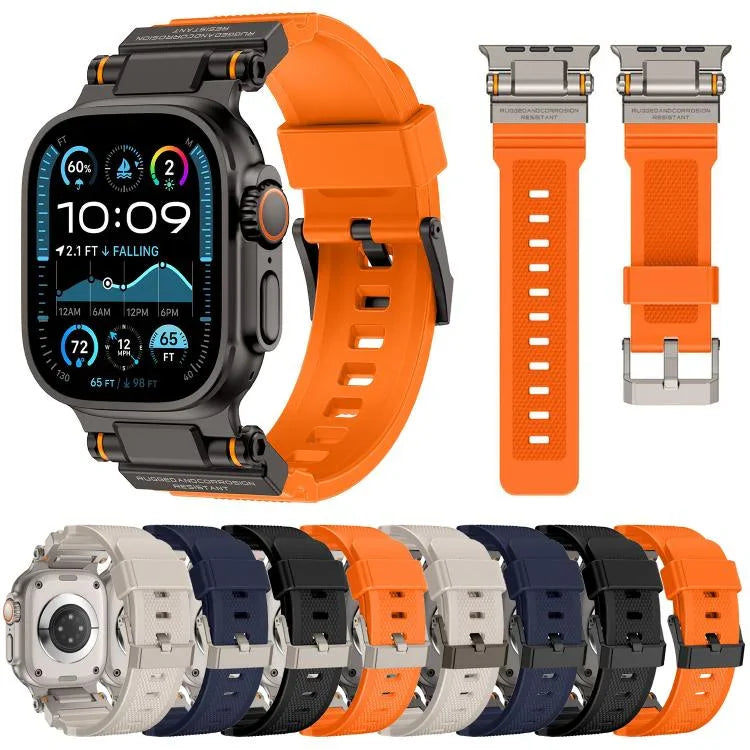 Kalebol 戶外探險者金屬連接器 TPU 錶帶，適用於 Apple Watch 46mm / 49mm / 45mm / 44mm