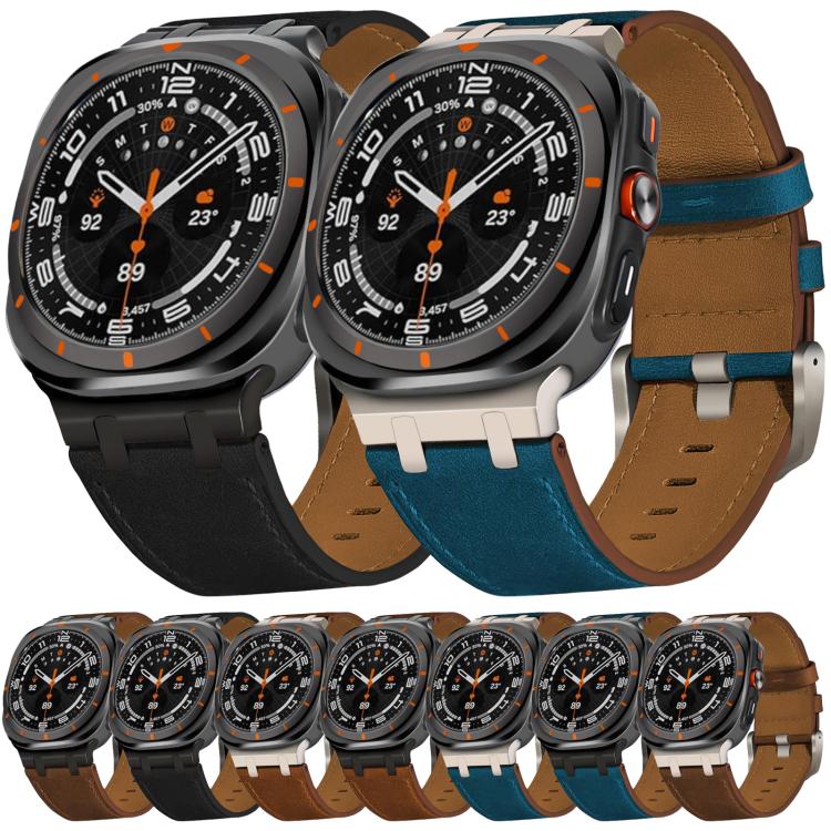 瘋馬皮錶帶，適用於 Samsung Galaxy Watch Ultra 47mm / Ultra 2025