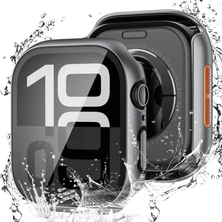 鋼化膜一體式PC錶殼，適用於Apple Watch Series 6 / 5 / 4 & SE 44mm，適用於Apple Watch Series 6 / 5 / 4 & SE 40mm，適用於Apple Watch Series 11 / 10 46mm，適用於Apple Watch Series 11 / 10 42mm，適用於Apple Watch Series 9 / 8 / 7 45mm