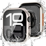 鋼化膜一體式PC錶殼，適用於Apple Watch Series 6 / 5 / 4 & SE 44mm，適用於Apple Watch Series 6 / 5 / 4 & SE 40mm，適用於Apple Watch Series 11 / 10 46mm，適用於Apple Watch Series 11 / 10 42mm，適用於Apple Watch Series 9 / 8 / 7 45mm