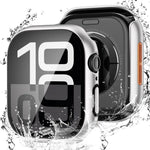 鋼化膜一體式PC錶殼，適用於Apple Watch Series 6 / 5 / 4 & SE 44mm，適用於Apple Watch Series 6 / 5 / 4 & SE 40mm，適用於Apple Watch Series 11 / 10 46mm，適用於Apple Watch Series 11 / 10 42mm，適用於Apple Watch Series 9 / 8 / 7 45mm