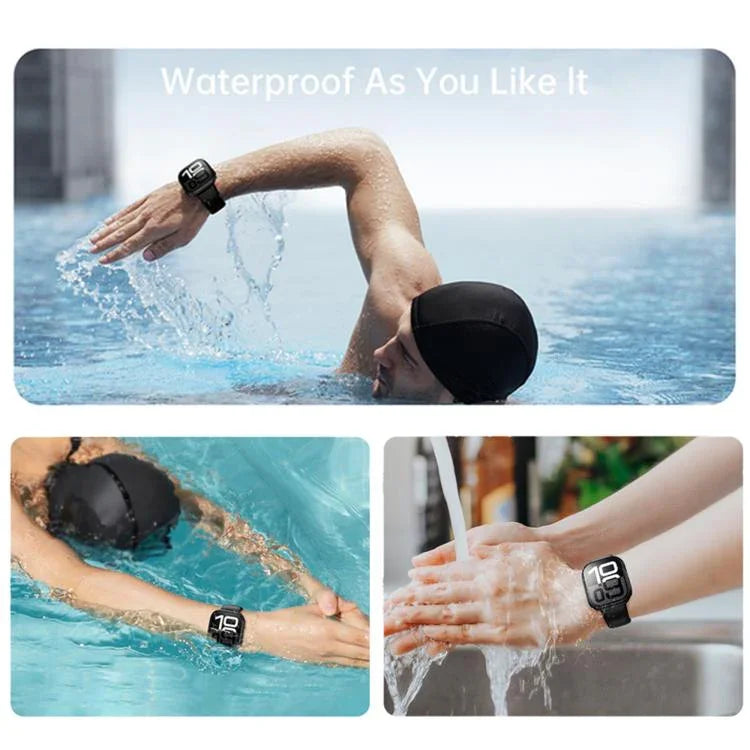 鋼化膜一體式PC錶殼，適用於Apple Watch Series 6 / 5 / 4 & SE 44mm，適用於Apple Watch Series 6 / 5 / 4 & SE 40mm，適用於Apple Watch Series 11 / 10 46mm，適用於Apple Watch Series 11 / 10 42mm，適用於Apple Watch Series 9 / 8 / 7 45mm