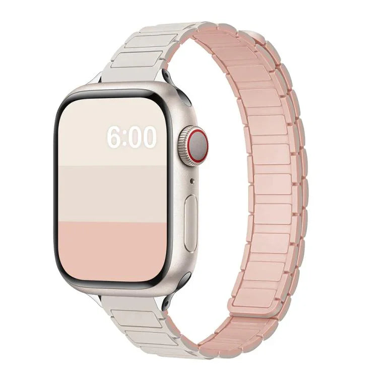 三珠I型纖細磁性矽膠錶帶，適用於Apple Watch 46mm / 49mm / 45mm / 44mm，適用於Apple Watch 42mm / 41mm / 40mm / 38mm