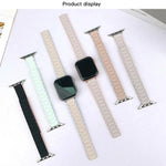 三珠I型纖細磁性矽膠錶帶，適用於Apple Watch 46mm / 49mm / 45mm / 44mm，適用於Apple Watch 42mm / 41mm / 40mm / 38mm