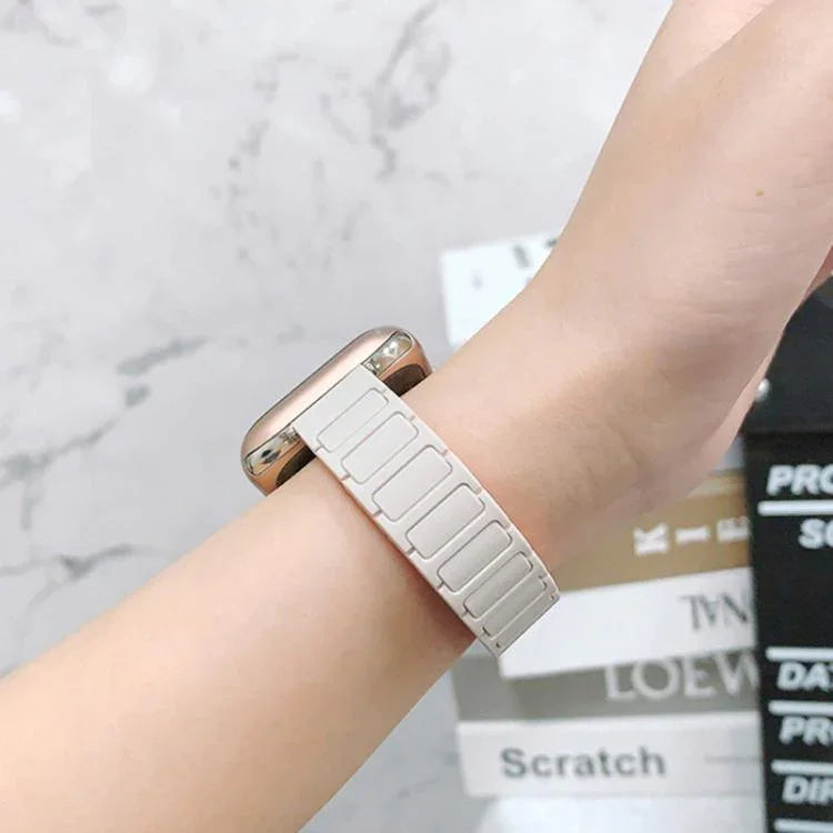 三珠I型纖細磁性矽膠錶帶，適用於Apple Watch 46mm / 49mm / 45mm / 44mm，適用於Apple Watch 42mm / 41mm / 40mm / 38mm