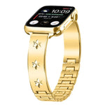 雪花花瓣手鍊金屬錶帶，適用於Apple Watch 46mm / 49mm / 45mm / 44mm，適用於Apple Watch 42mm / 41mm / 40mm / 38mm