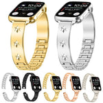 雪花花瓣手鍊金屬錶帶，適用於Apple Watch 46mm / 49mm / 45mm / 44mm，適用於Apple Watch 42mm / 41mm / 40mm / 38mm