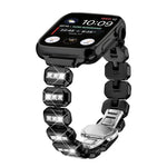 小方鑽蝴蝶扣錶帶，適用於Apple Watch 46mm / 49mm / 45mm / 44mm，適用於Apple Watch 42mm / 41mm / 40mm / 38mm