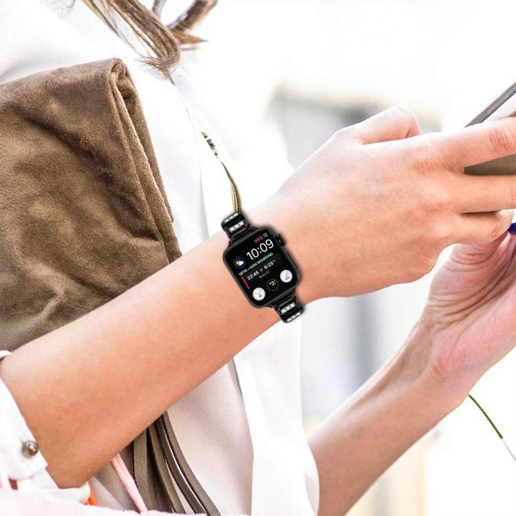 小方鑽蝴蝶扣錶帶，適用於Apple Watch 46mm / 49mm / 45mm / 44mm，適用於Apple Watch 42mm / 41mm / 40mm / 38mm