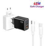 PD41 GaN PD 45W + USB 充電器，附 Type-C 對 Type-C 數據線，歐規插頭，歐規插頭
