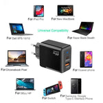 PD41 GaN PD 45W + USB 充電器，附 Type-C 對 Type-C 數據線，歐規插頭，歐規插頭