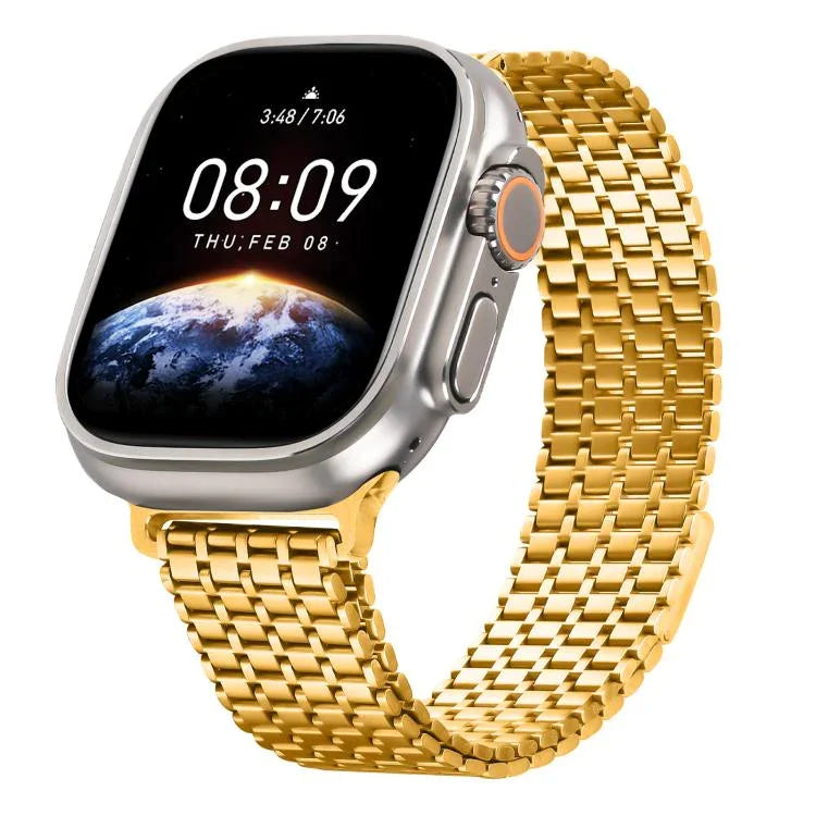 九珠磁性環鋼錶帶，適用於Apple Watch 46mm / 49mm / 45mm / 44mm，適用於Apple Watch 42mm / 41mm / 40mm / 38mm