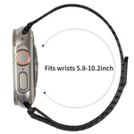 九珠磁性環鋼錶帶，適用於Apple Watch 46mm / 49mm / 45mm / 44mm，適用於Apple Watch 42mm / 41mm / 40mm / 38mm
