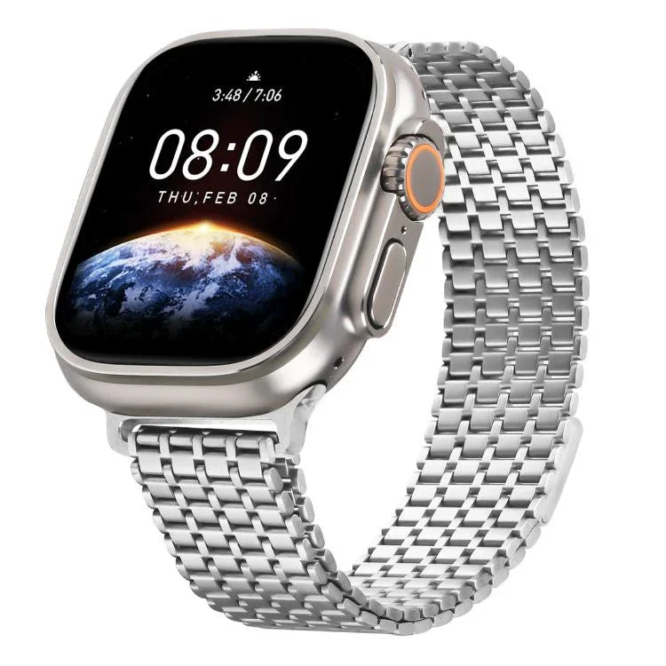 九珠磁性環鋼錶帶，適用於Apple Watch 46mm / 49mm / 45mm / 44mm，適用於Apple Watch 42mm / 41mm / 40mm / 38mm