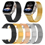九珠磁性環鋼錶帶，適用於Apple Watch 46mm / 49mm / 45mm / 44mm，適用於Apple Watch 42mm / 41mm / 40mm / 38mm