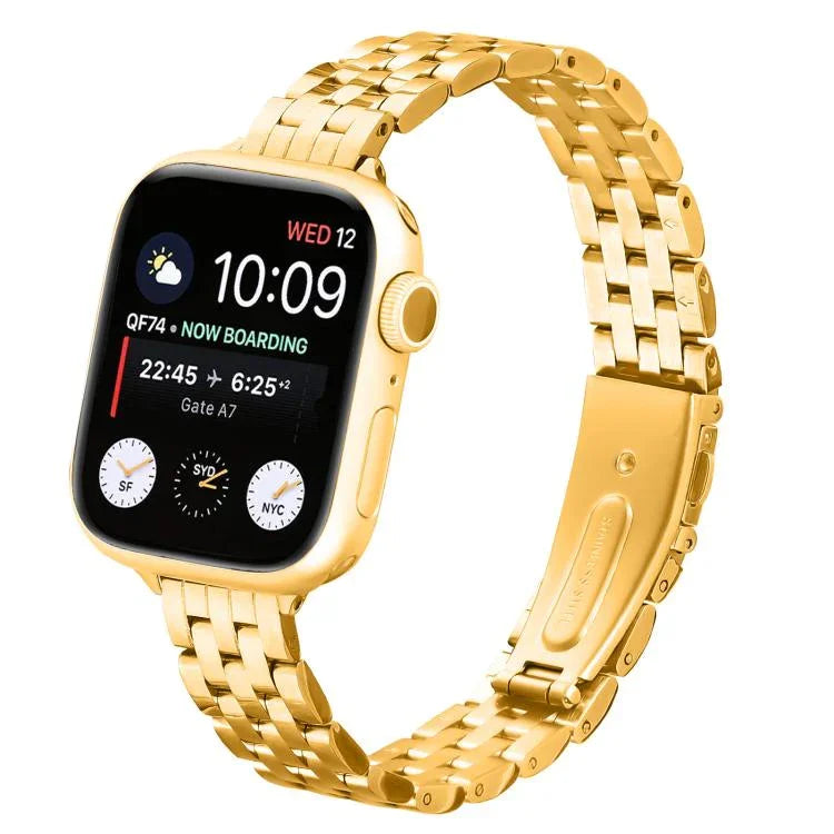 小腰彈弓扣鋼錶帶，適用於 Apple Watch 46mm / 49mm / 45mm / 44mm，適用於 Apple Watch 42mm / 41mm / 40mm / 38mm