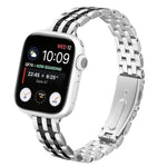 小腰彈弓扣鋼錶帶，適用於 Apple Watch 46mm / 49mm / 45mm / 44mm，適用於 Apple Watch 42mm / 41mm / 40mm / 38mm