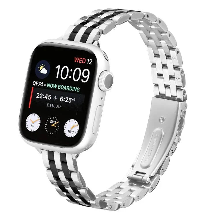 小腰彈弓扣鋼錶帶，適用於 Apple Watch 46mm / 49mm / 45mm / 44mm，適用於 Apple Watch 42mm / 41mm / 40mm / 38mm