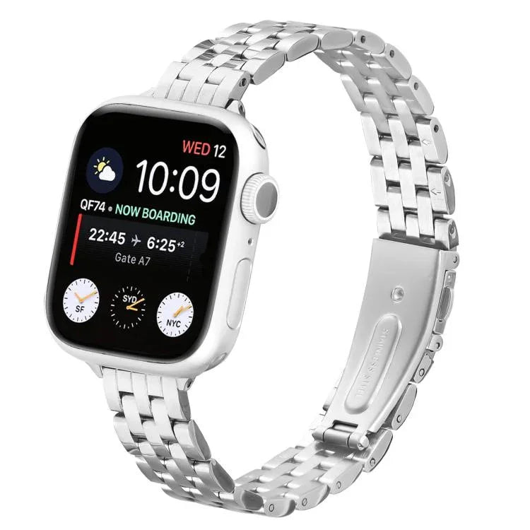 小腰彈弓扣鋼錶帶，適用於 Apple Watch 46mm / 49mm / 45mm / 44mm，適用於 Apple Watch 42mm / 41mm / 40mm / 38mm