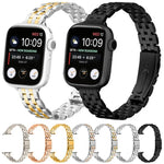 小腰彈弓扣鋼錶帶，適用於 Apple Watch 46mm / 49mm / 45mm / 44mm，適用於 Apple Watch 42mm / 41mm / 40mm / 38mm