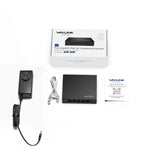 WAVLINK WN701AE IEEE 802.3AF / AT 自動識別集中式 AP 管理 PoE 交換機，美規插頭，英規插頭，歐規插頭，澳規插頭