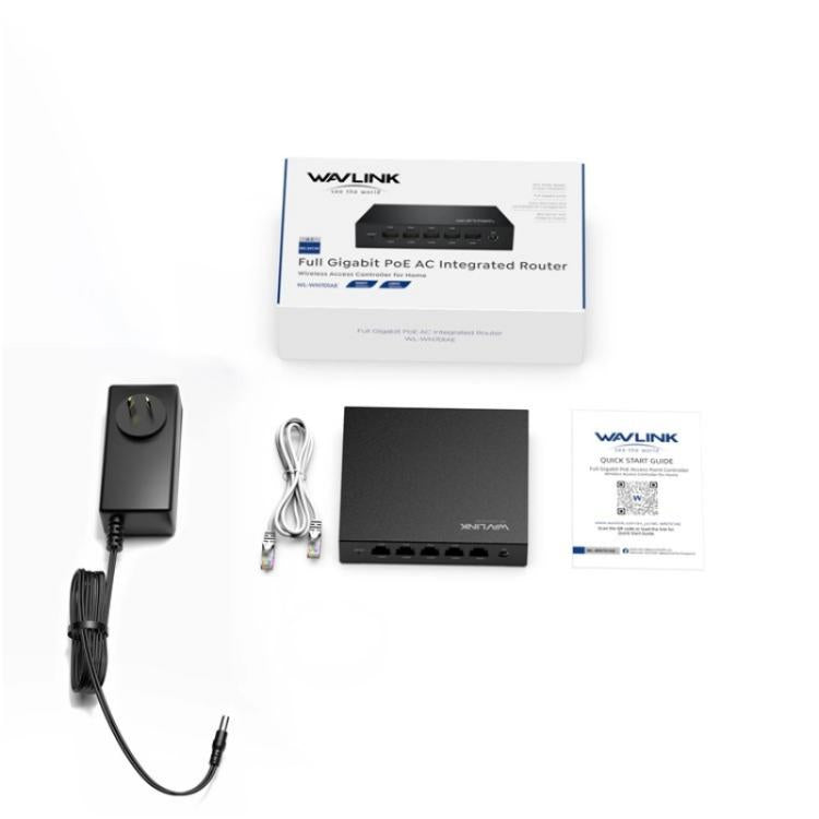 WAVLINK WN701AE IEEE 802.3AF / AT 自動識別集中式 AP 管理 PoE 交換機，美規插頭，英規插頭，歐規插頭，澳規插頭