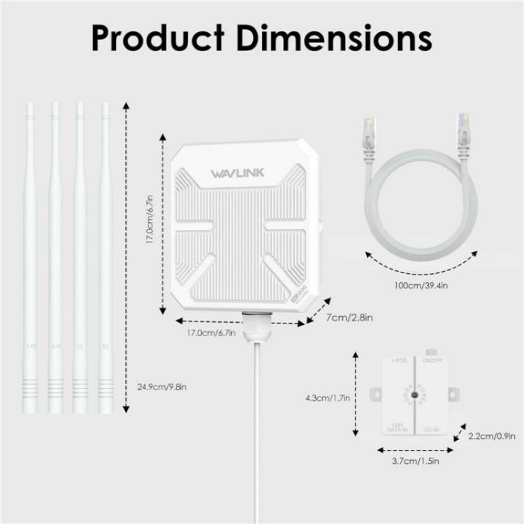 WAVLINK WN588HA2 AP 中繼 WiFi 信號增強器 AC1200 雙頻 WiFi 擴展器，美規插頭，英規插頭，歐規插頭，澳規插頭