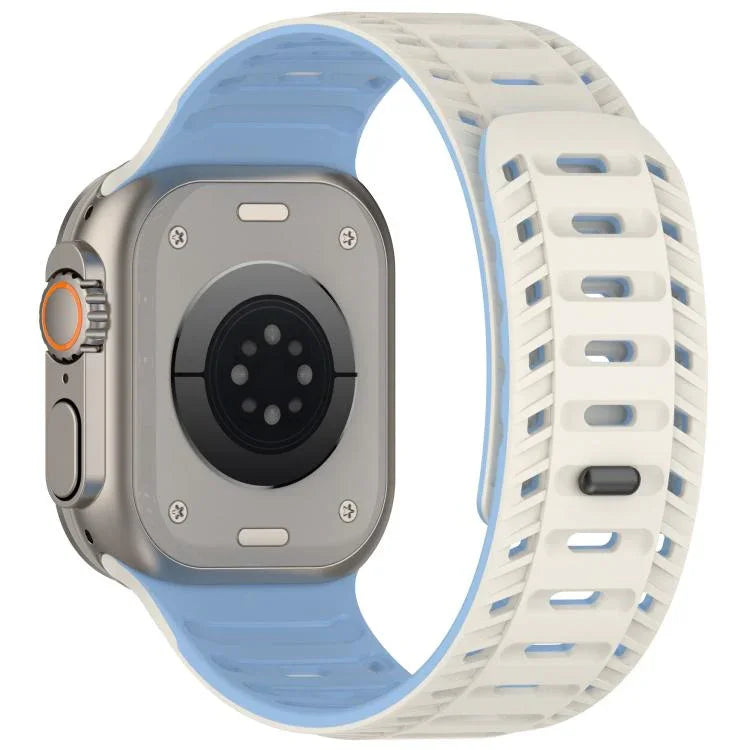 山脈裝甲磁性矽膠錶帶，適用於 Apple Watch 46mm / 49mm / 45mm / 44mm，適用於 Apple Watch 42mm / 41mm / 40mm / 38mm