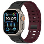 山脈裝甲磁性矽膠錶帶，適用於 Apple Watch 46mm / 49mm / 45mm / 44mm，適用於 Apple Watch 42mm / 41mm / 40mm / 38mm