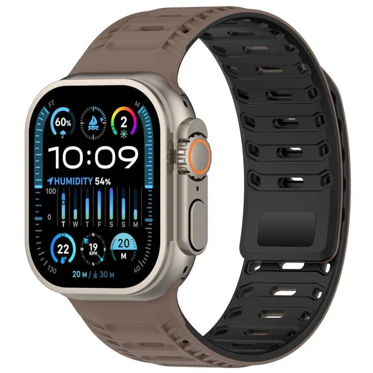 山脈裝甲磁性矽膠錶帶，適用於 Apple Watch 46mm / 49mm / 45mm / 44mm，適用於 Apple Watch 42mm / 41mm / 40mm / 38mm