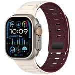 山脈裝甲磁性矽膠錶帶，適用於 Apple Watch 46mm / 49mm / 45mm / 44mm，適用於 Apple Watch 42mm / 41mm / 40mm / 38mm