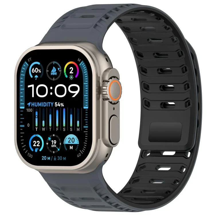 山脈裝甲磁性矽膠錶帶，適用於 Apple Watch 46mm / 49mm / 45mm / 44mm，適用於 Apple Watch 42mm / 41mm / 40mm / 38mm