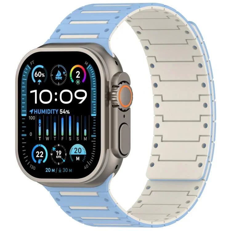 繽紛靈魂鋼琴軟磁性雙色錶帶，適用於 Apple Watch 46mm / 49mm / 45mm / 44mm