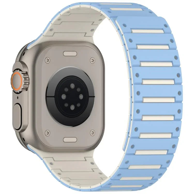 繽紛靈魂鋼琴軟磁性雙色錶帶，適用於 Apple Watch 46mm / 49mm / 45mm / 44mm