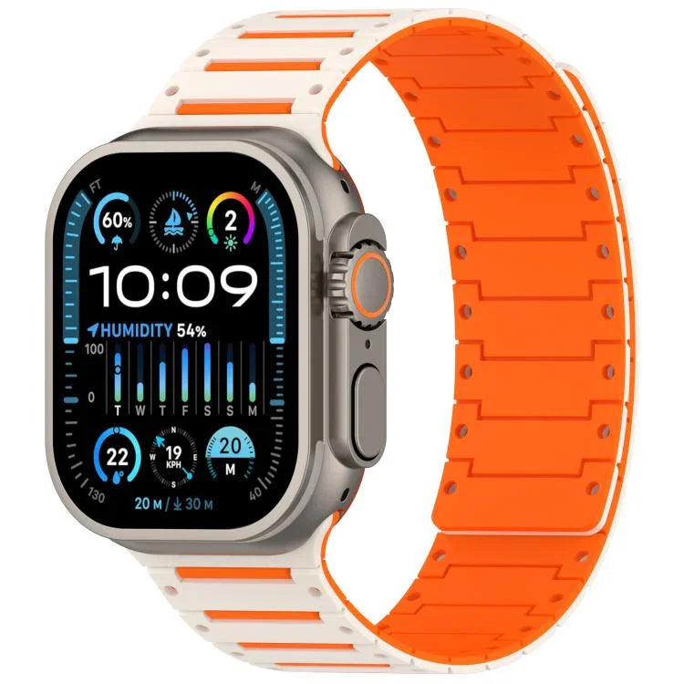 繽紛靈魂鋼琴軟磁性雙色錶帶，適用於 Apple Watch 46mm / 49mm / 45mm / 44mm