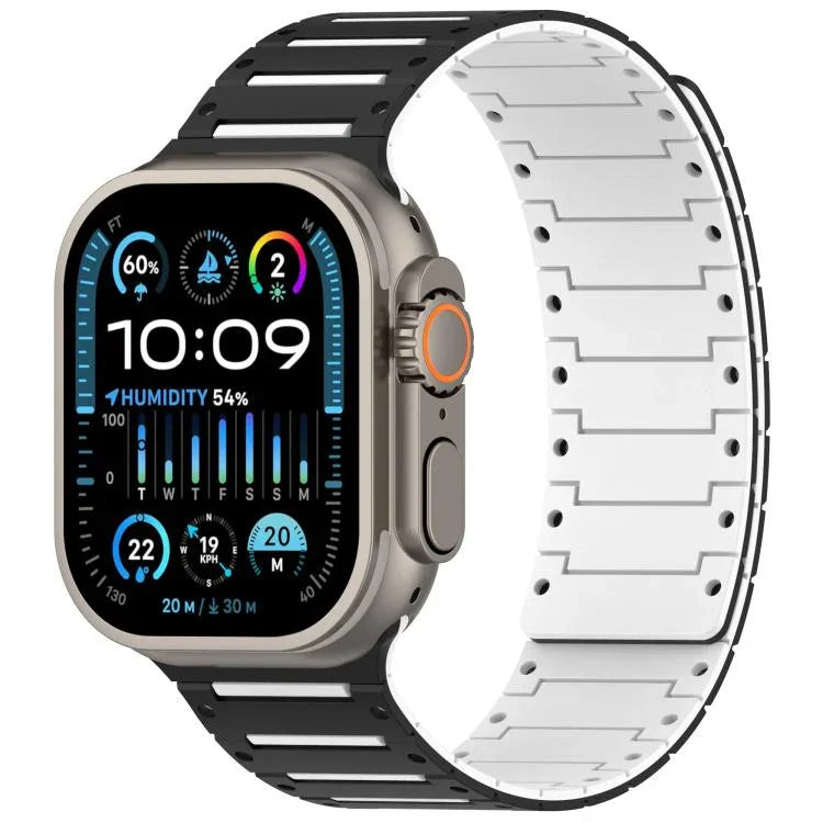 繽紛靈魂鋼琴軟磁性雙色錶帶，適用於 Apple Watch 46mm / 49mm / 45mm / 44mm